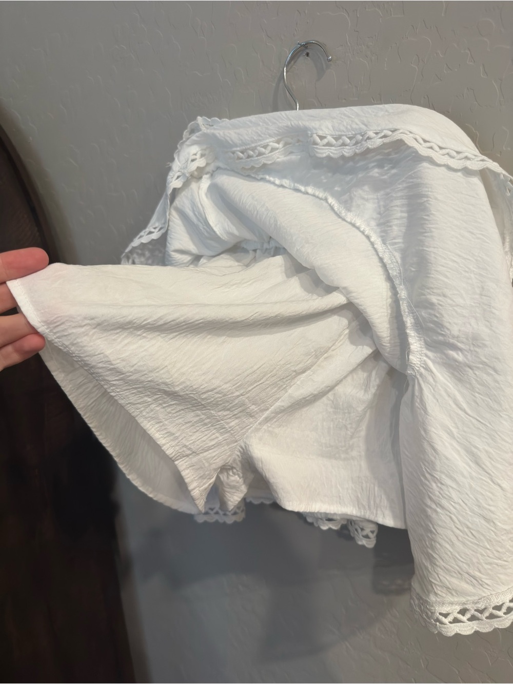 Layered Ruffle Mini Skort in White - Picture 5 of 5